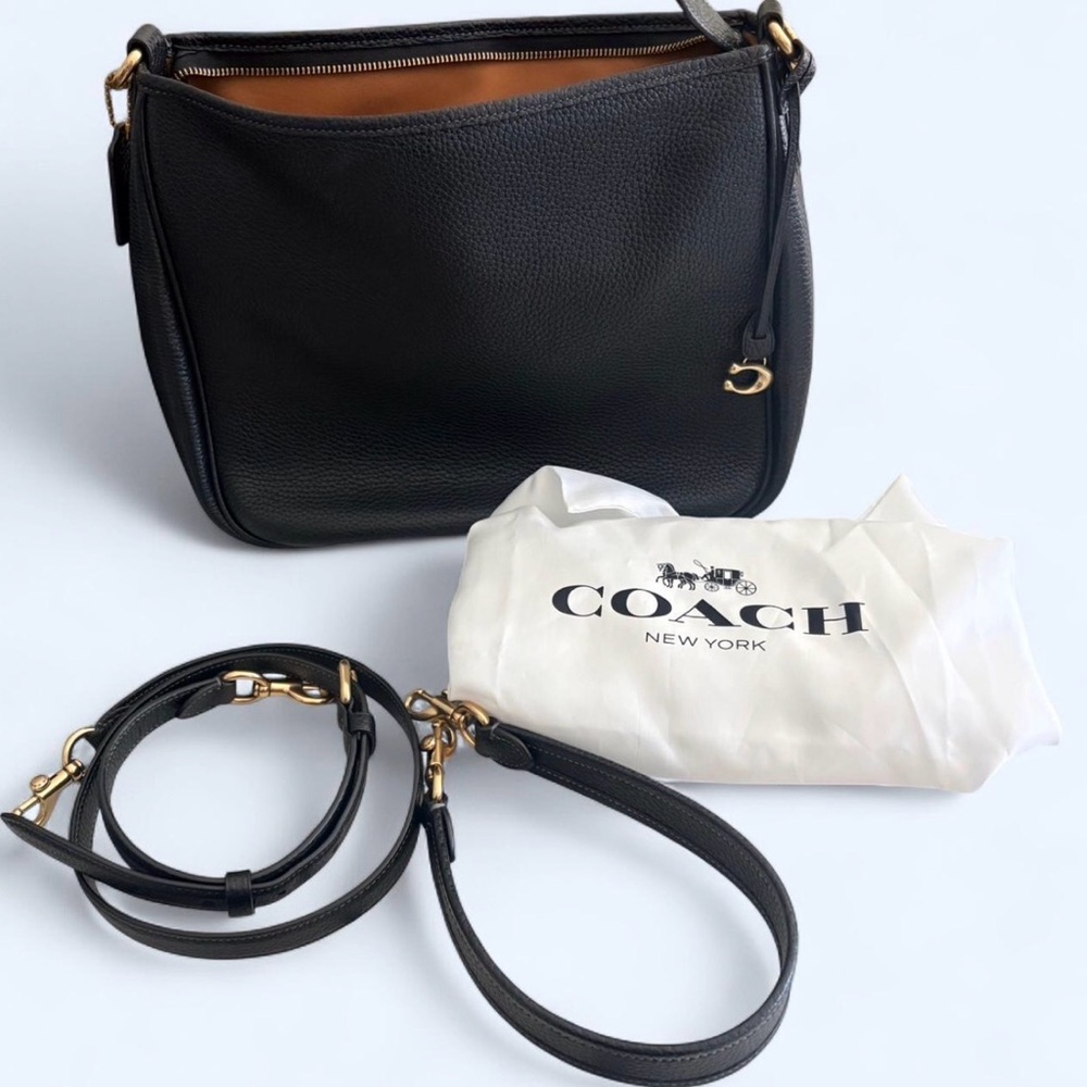 Coach Cary Shoulder Bag Soft Pebble Leather CC435 Slouchy Luxe Everyday Bag